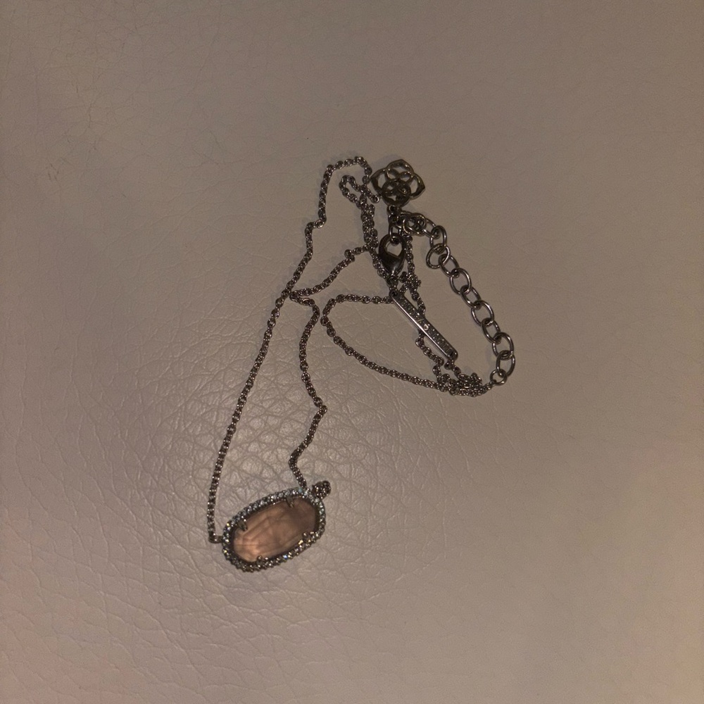 Kendra Scott Rose Quartz Silver Necklace